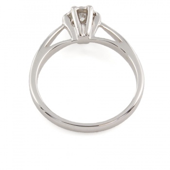 9ct White Gold Diamond Solitaire Ring Size J